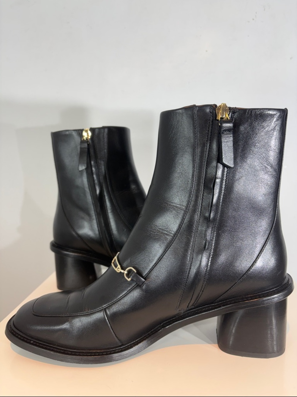 Sandro Women's Amber Square Toe Block Heel Ankle boots size 41 - Picture 4 of 16